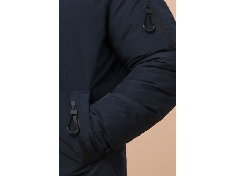 Парка синяя мужская зимняя модель 23425, фото 7