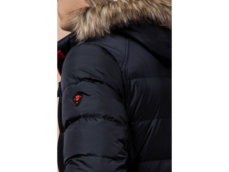 Мужская куртка темно-сине-красная зимняя модель 38268, фото 8