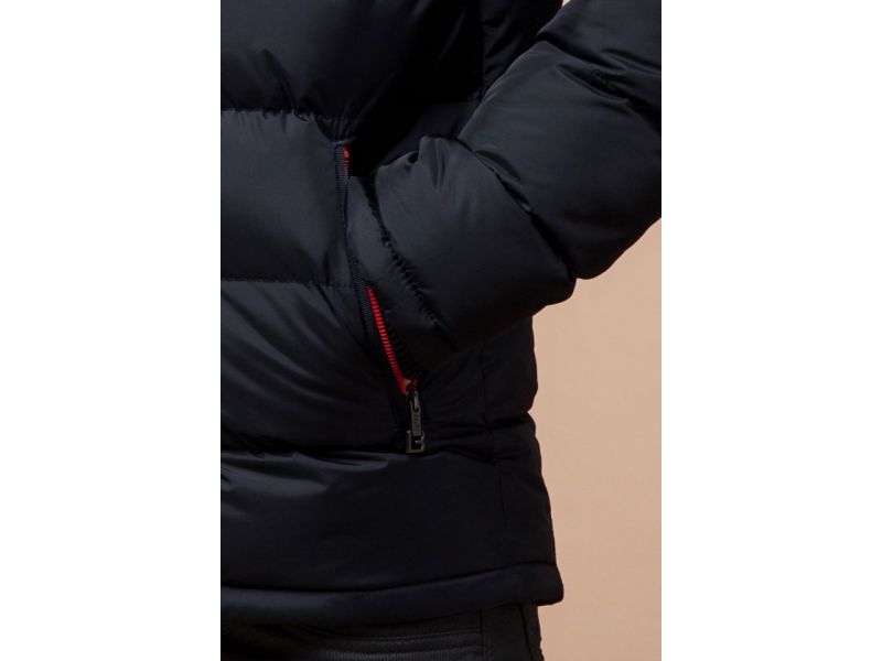 Мужская куртка темно-сине-красная зимняя модель 38268, фото 7