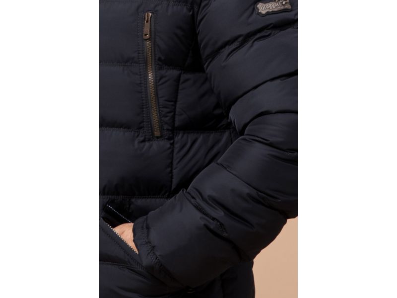 Куртка мужская зимняя черно-синяя большого размера модель 23752, фото 7