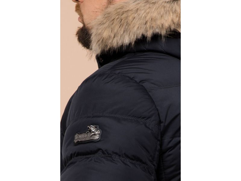 Куртка мужская зимняя черно-синяя большого размера модель 23752, фото 8