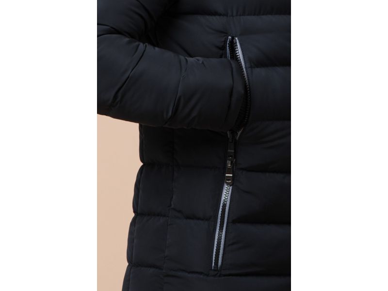 Мужская практичная куртка черно-синяя зимняя модель 38828, фото 7