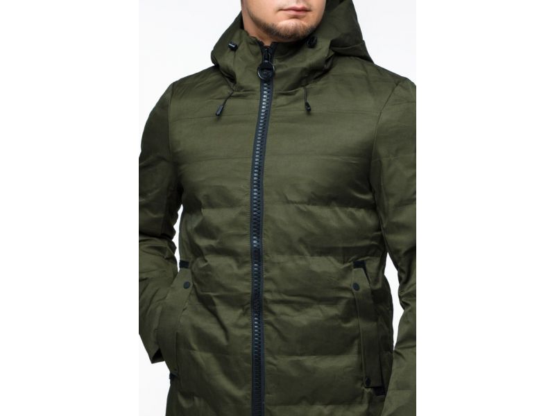 Парка мужская цвета хаки молодежная осенне-весенняя модель 25800, фото 9