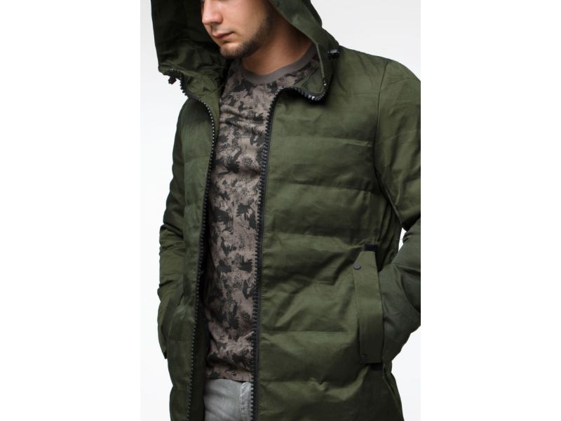 Парка мужская цвета хаки молодежная осенне-весенняя модель 25800, фото 12