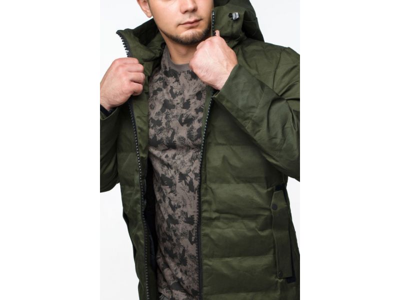 Парка мужская цвета хаки молодежная осенне-весенняя модель 25800, фото 10