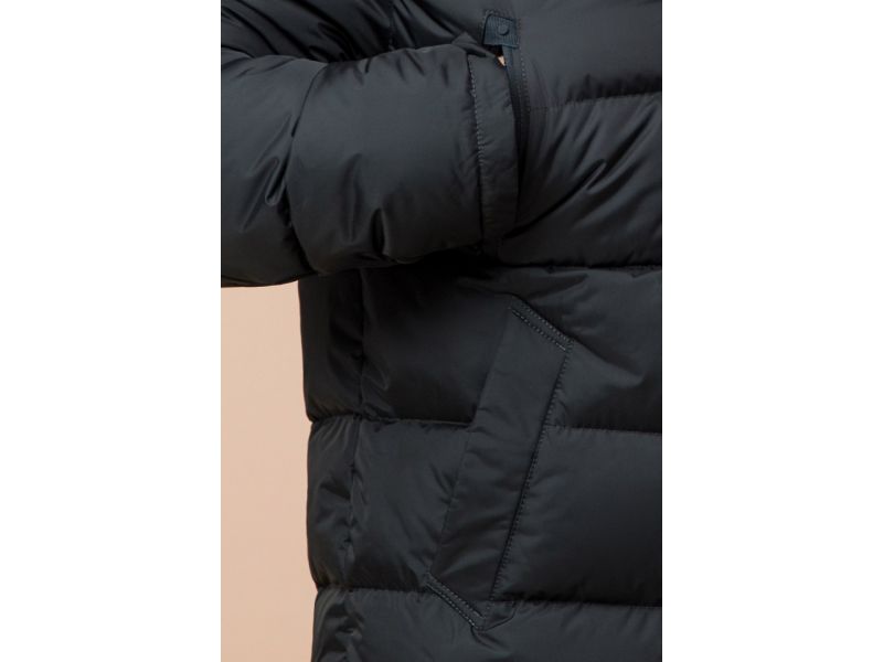 Мужская куртка большого размера графитового цвета на зиму модель 37762, фото 7