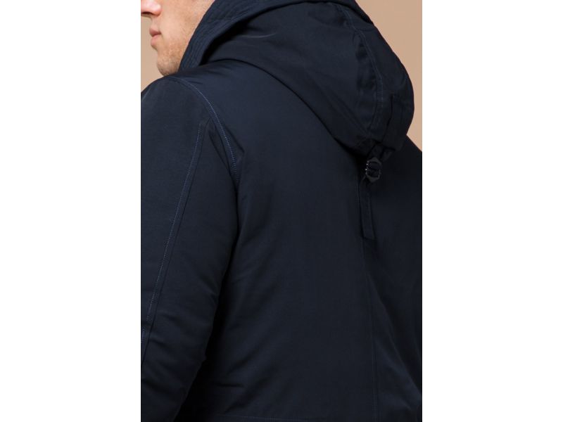 Мужская зимняя парка темно-синяя модель 23675, фото 8