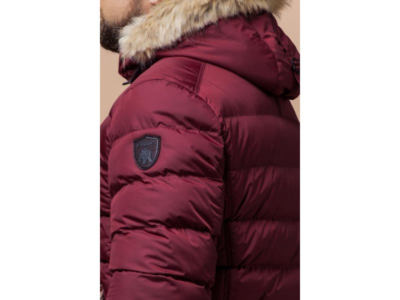 Куртка мужская зимняя оригинальная цвет бордовый модель 12149, фото 8