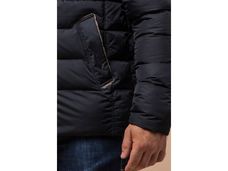 Куртка для мужчин брендовая зимняя графитовая модель 12149, фото 7