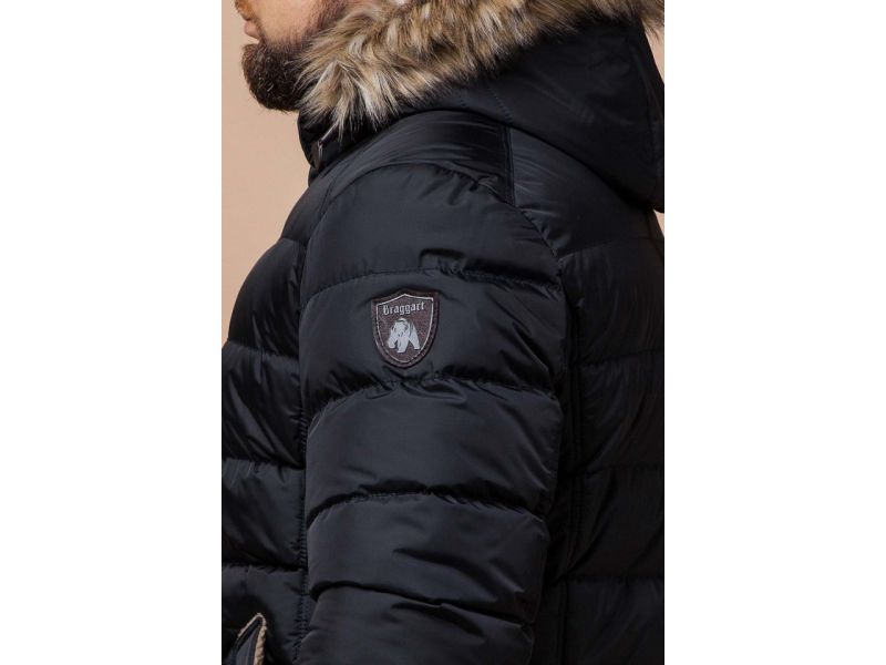 Куртка мужская сине-черная фирменная зимняя модель 12149, фото 8