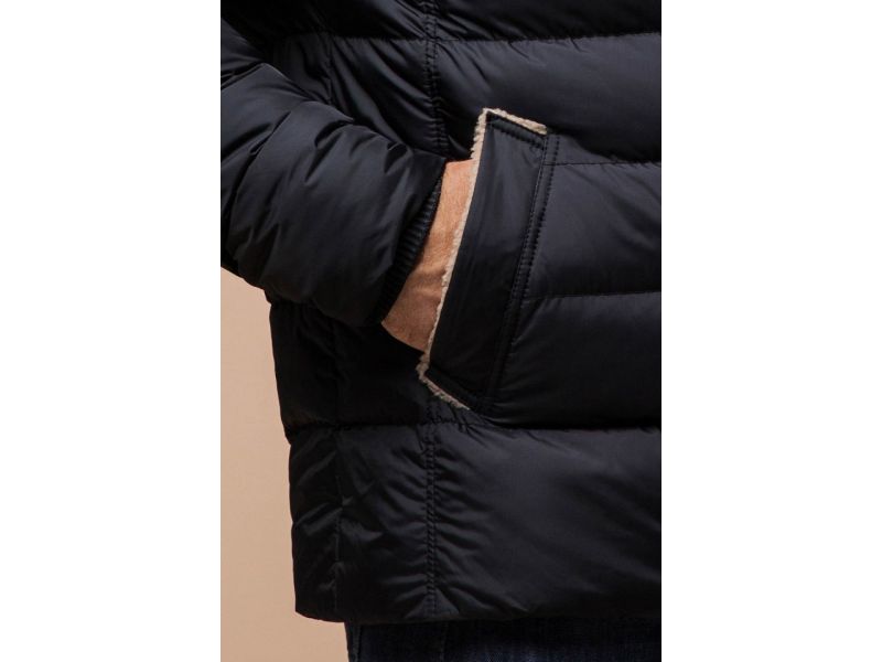 Куртка на зиму мужская стильная черного цвета модель 12149, фото 7