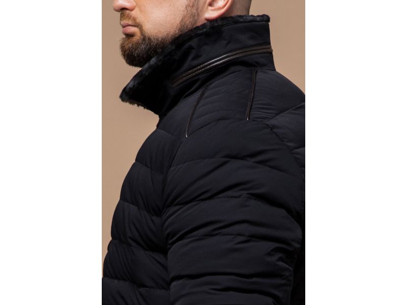 Мужская зимняя практичная куртка черного цвета модель 17768, фото 8