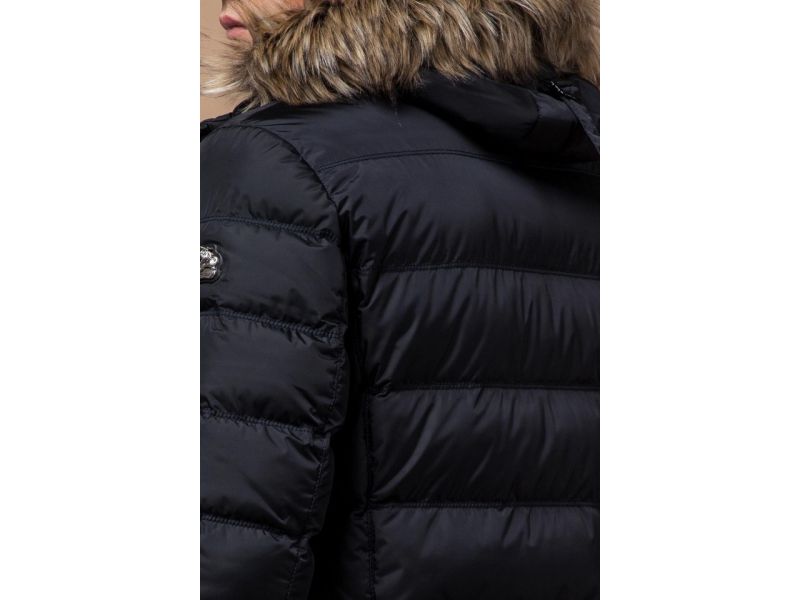 Куртка с карманами мужская темно-синяя зимняя модель 15335, фото 8