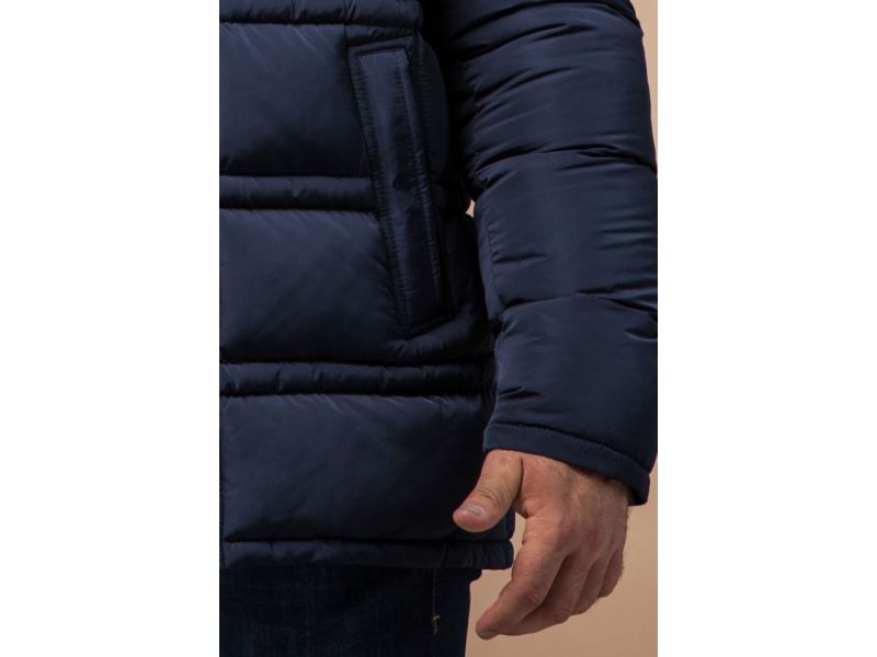 Зимняя куртка большого размера синяя для мужчин модель 1365, фото 7