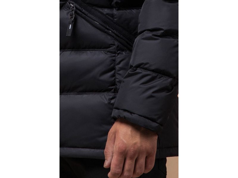Куртка с капюшоном зимняя мужская черного цвета модель 15335, фото 7