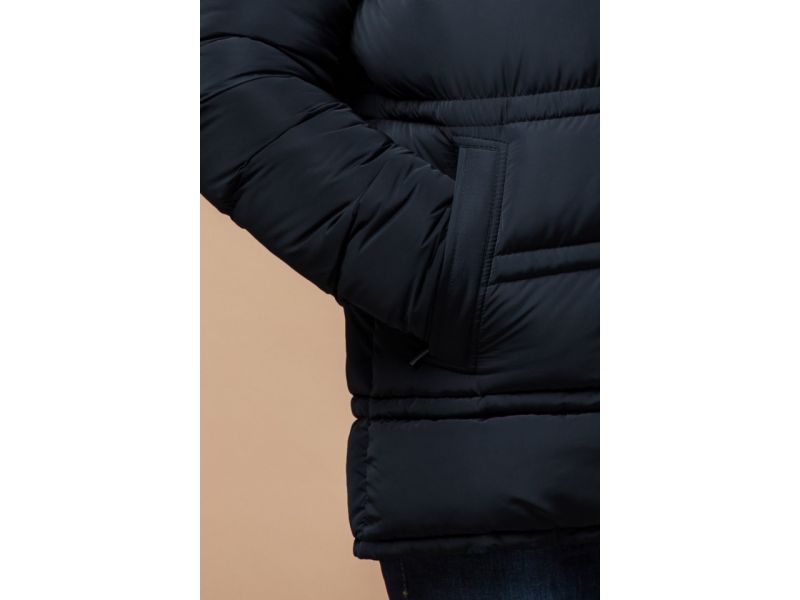 Зимняя куртка большого размера мужская темно-синего цвета модель 1365, фото 7