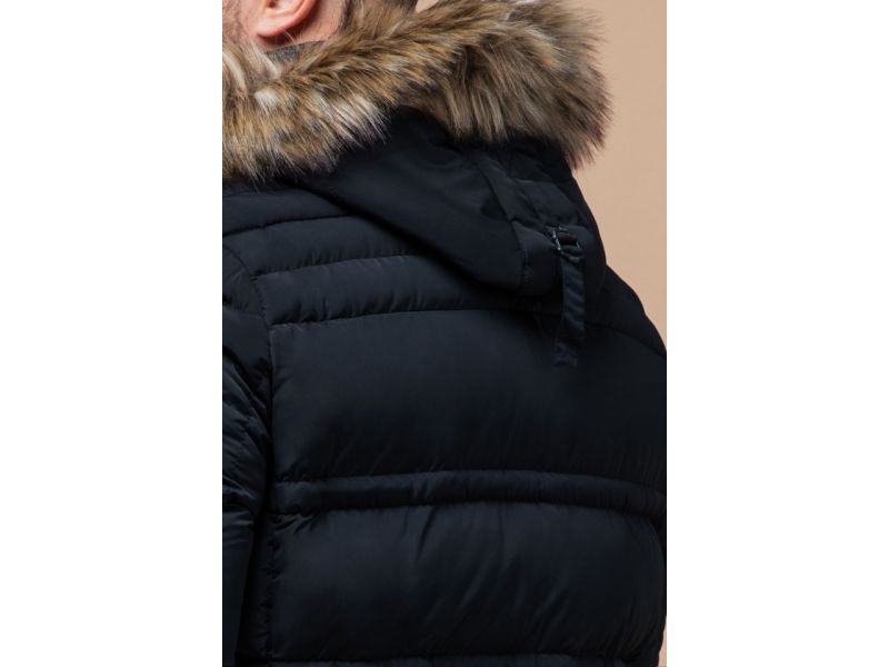 Зимняя куртка большого размера мужская темно-синего цвета модель 1365, фото 8