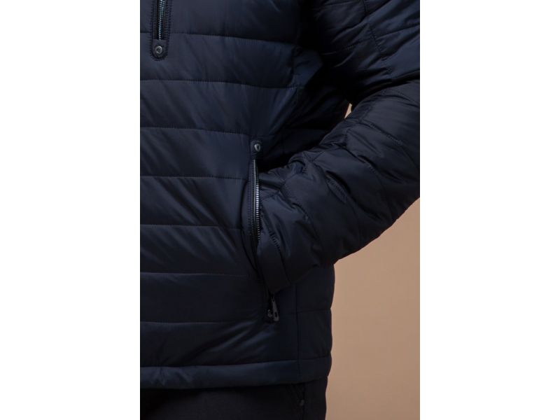 Зимняя удобная мужская куртка цвет темно-синий модель 17WM20, фото 8