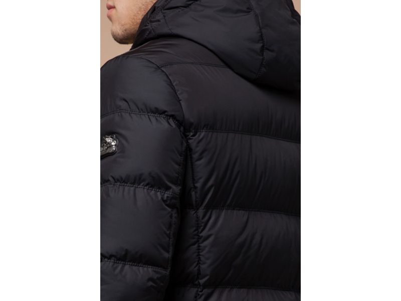 Куртка черного цвета мужская фирменная на зиму модель 15412, фото 8