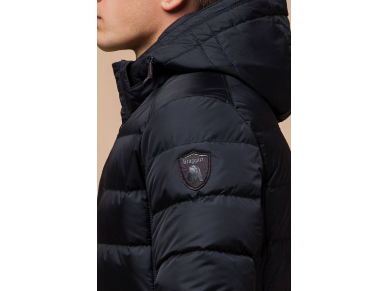 Куртка зимняя теплая мужская цвет сине-черный модель 20849, фото 8