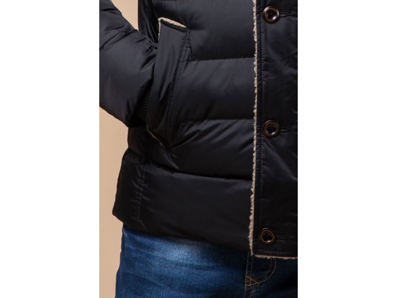 Куртка черная зимняя оригинальная мужская модель 20849, фото 7