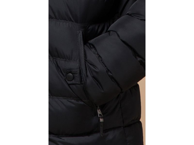 Куртка зимняя графитового цвета для мужчин теплая модель 24324, фото 7