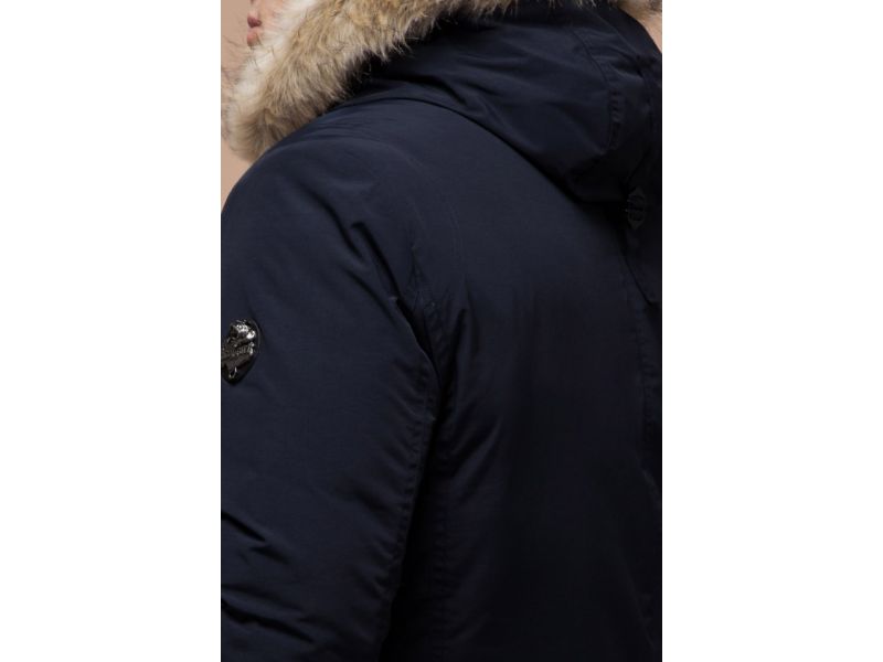 Парка мужская прямого кроя зимняя цвет синий модель 38950, фото 8