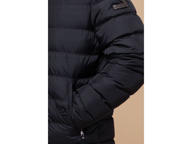 Куртка мужская черная высококачественная на зиму модель 24324, фото 7