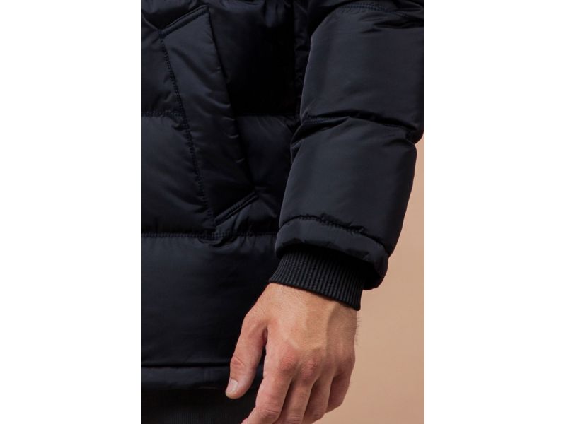 Куртка синяя на молнии мужская зимняя модель 24712, фото 7