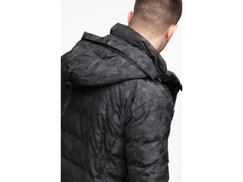 Дизайнерская мужская молодежная куртка черная на зиму модель 25260, фото 10