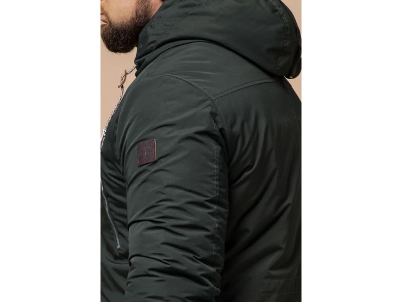 Мужская парка цвета хаки зимняя модель 43015, фото 8