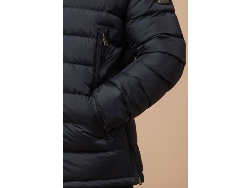 Куртка с капюшоном зимняя мужская графитового цвета модель 25285, фото 7