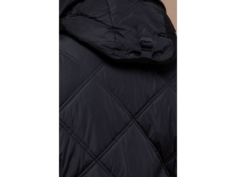 Черная мужская зимняя куртка с капюшоном модель 12481, фото 8