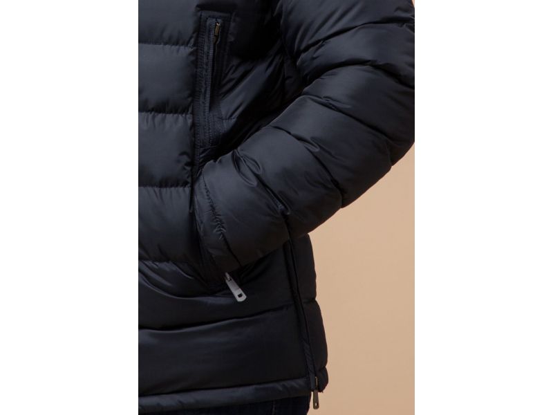 Куртка зимняя для мужчин темно-синяя удобная модель 25285, фото 7