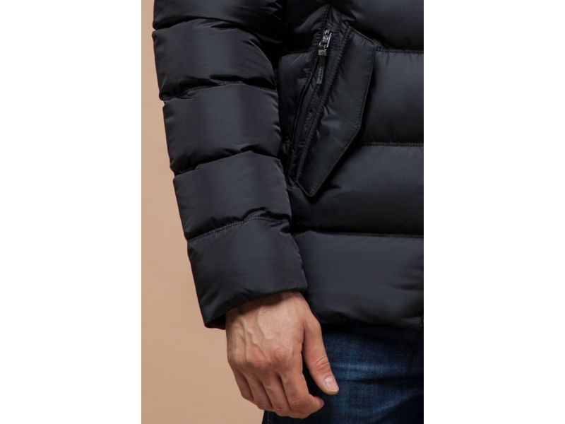Мужская графитовая куртка зимняя стандартной длины модель 20180, фото 7
