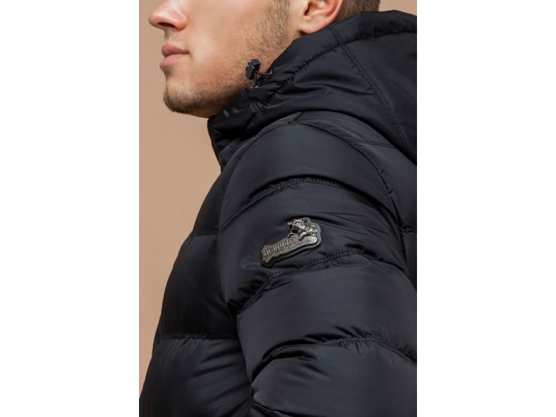 Мужская графитовая куртка зимняя стандартной длины модель 20180, фото 8