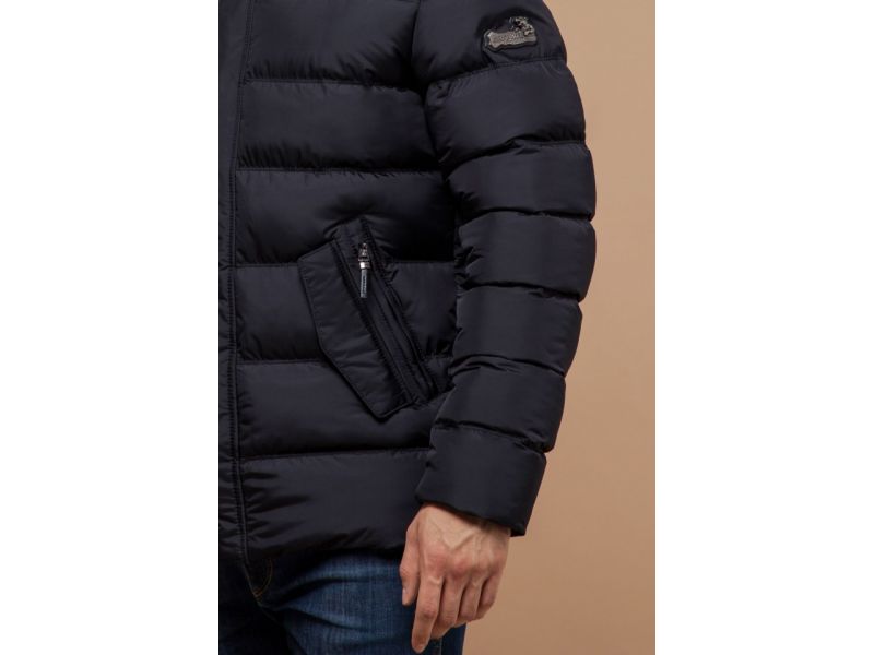 Зимняя черная мужская куртка на молнии модель 20180, фото 7