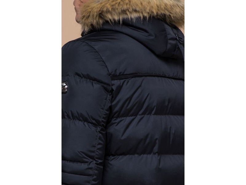 Темно-синяя мужская зимняя куртка с манжетами модель 45610, фото 8