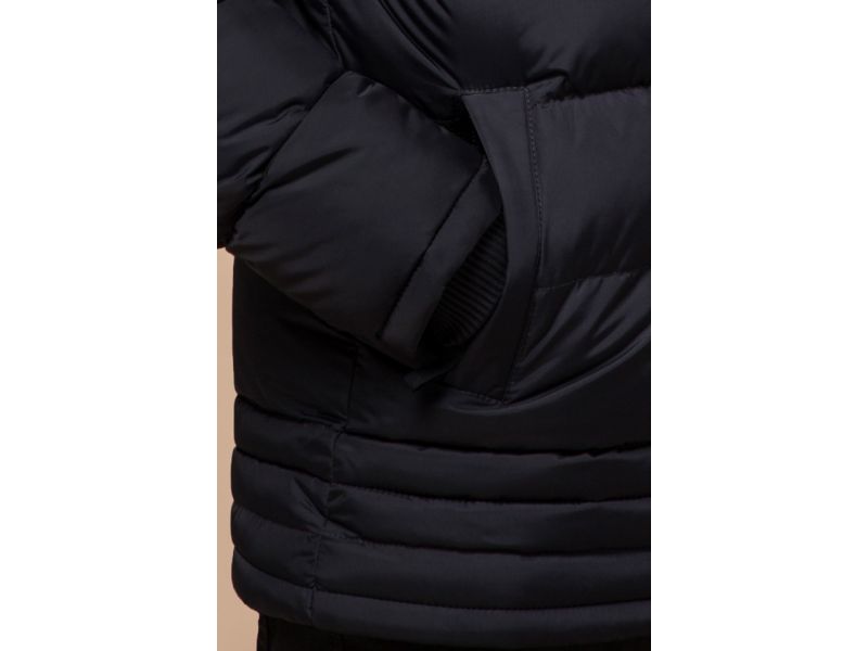 Зимняя короткая куртка мужская черного цвета модель 45610, фото 7