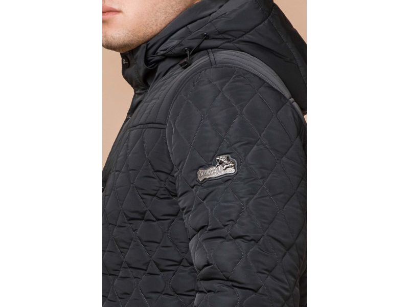 Куртка на зиму мужская графитовая модель 24534, фото 8