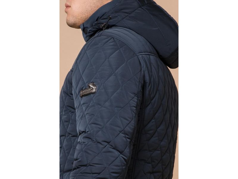 Светло-синяя куртка для мужчин зимняя короткая модель 24534, фото 8