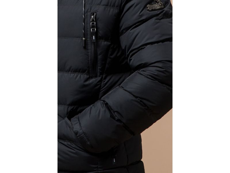 Графитовая модная куртка зимняя мужская модель 27635, фото 7