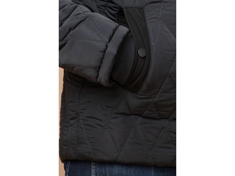 Мужская графитовая куртка зимняя прямого кроя модель 30538, фото 7