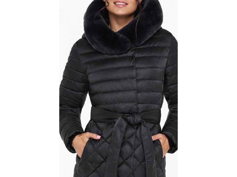 Женский зимний воздуховик непромокаемый цвет черный модель 31012, фото 7