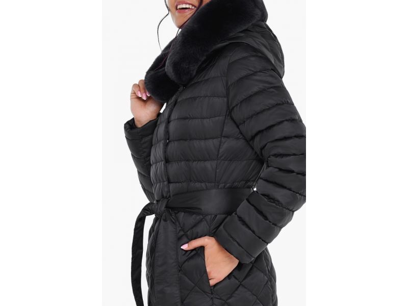 Женский зимний воздуховик непромокаемый цвет черный модель 31012, фото 8