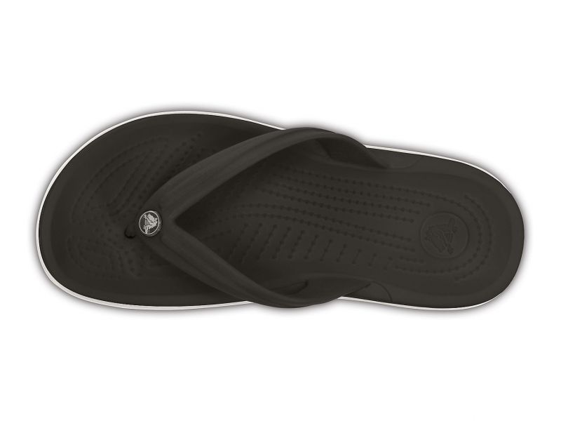 Вьетнамки шлепки мужские Crocs Crocband™ Flip черные шлепанцы, фото 3