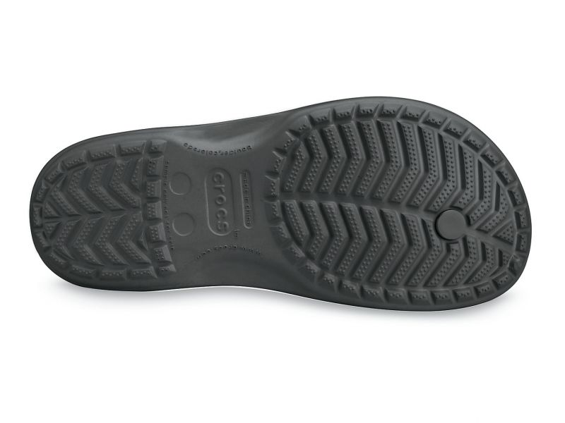 Вьетнамки шлепки мужские Crocs Crocband™ Flip черные шлепанцы, фото 4