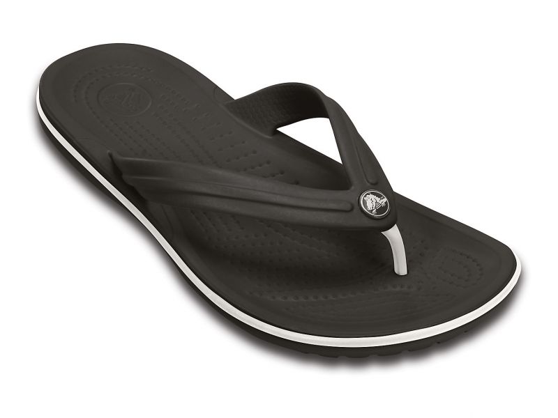 Вьетнамки шлепки мужские Crocs Crocband™ Flip черные шлепанцы, фото 5