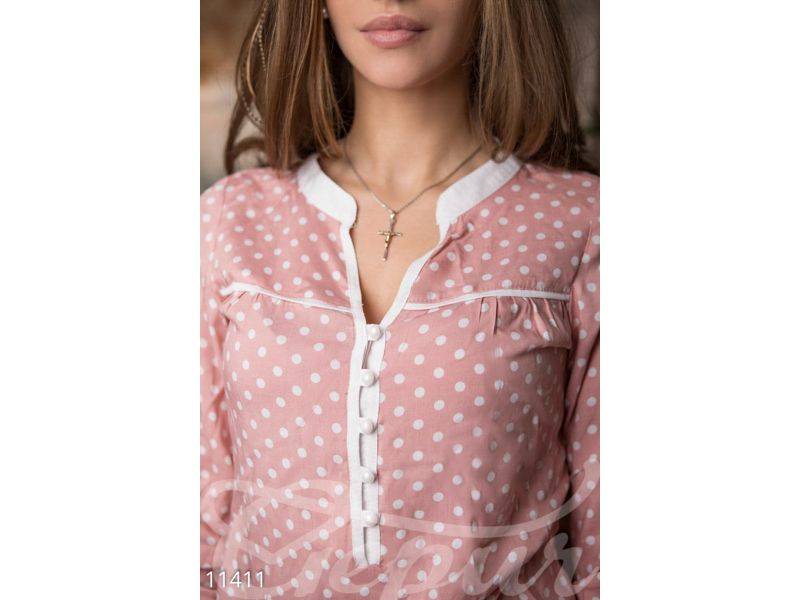 Нежная хлопковая блуза 11411, фото 3