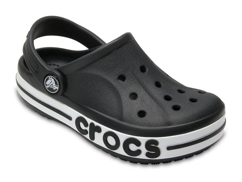 Детские сабо Crocs Bayaband чёрные — вид спереди, оригинал, арт. 205100